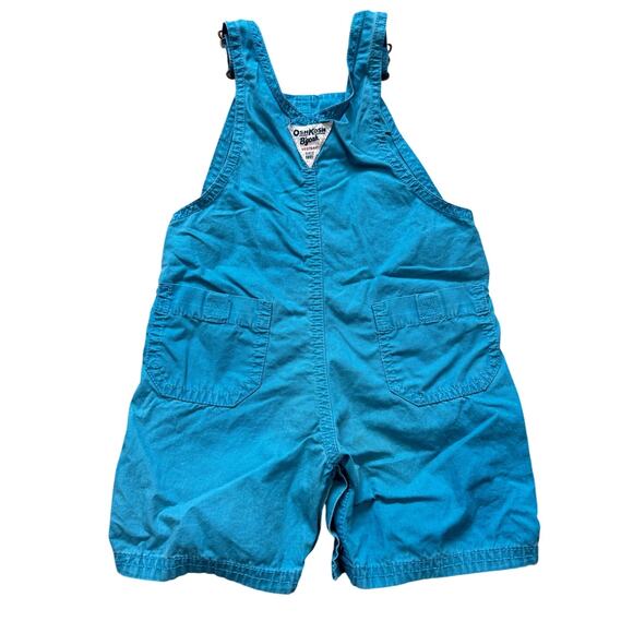 Vintage OshKosh B’gosh Vestbak Teal Overalls 18M – Lightweight Shortalls - Picture 3 of 6